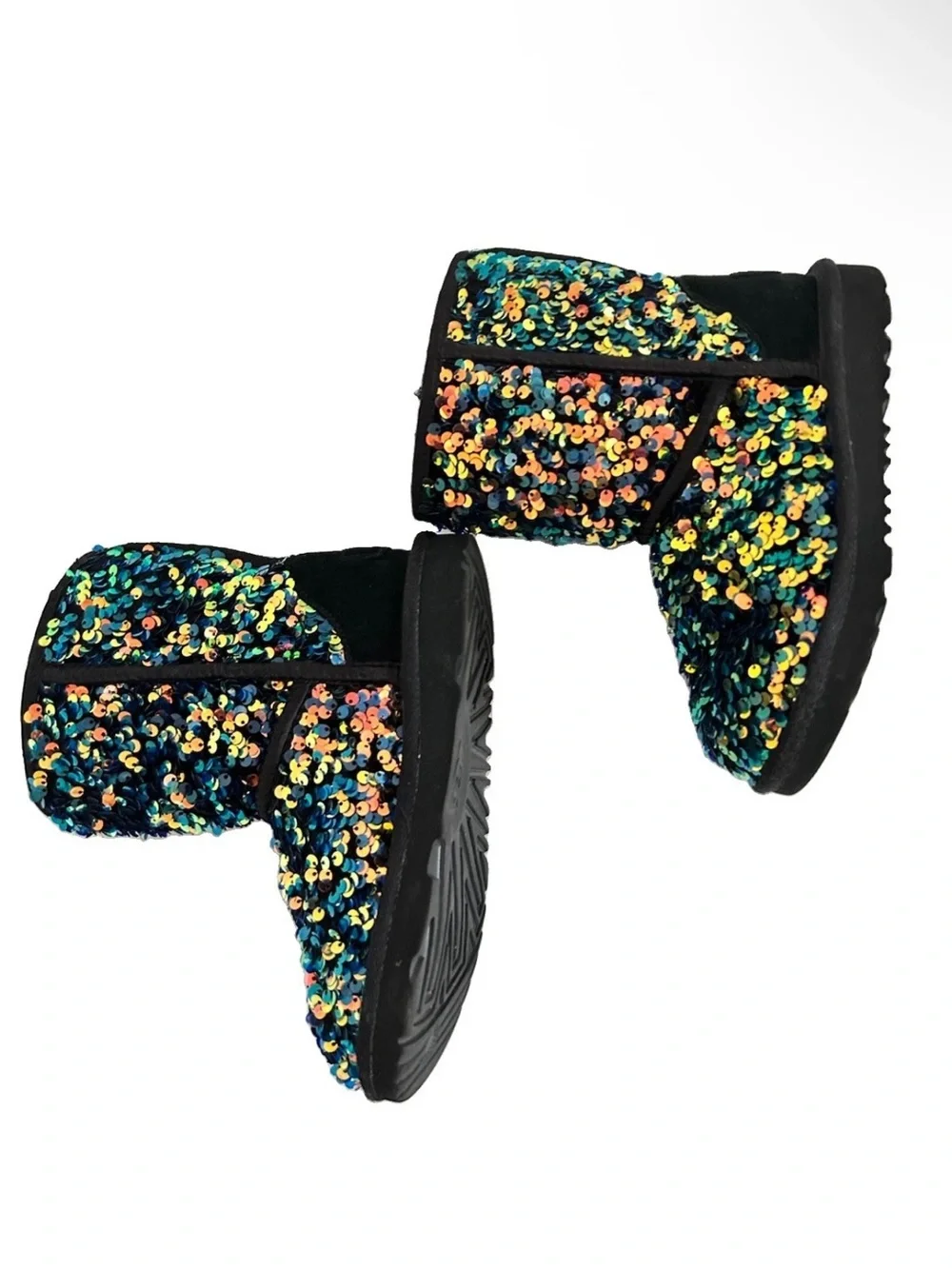 UGG | Classic Mini Stellar Sequin Boots Girls Size 13 Black